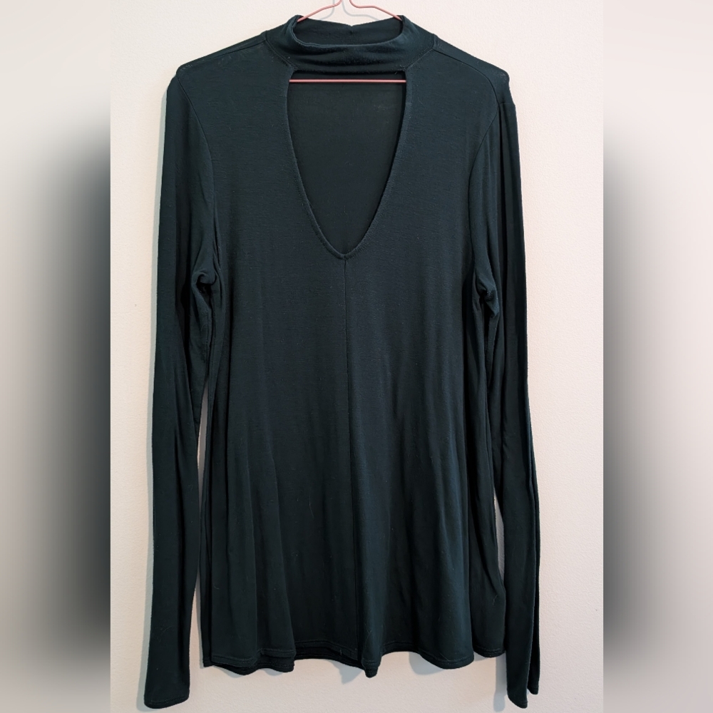Elegant Green Long Sleeve Top